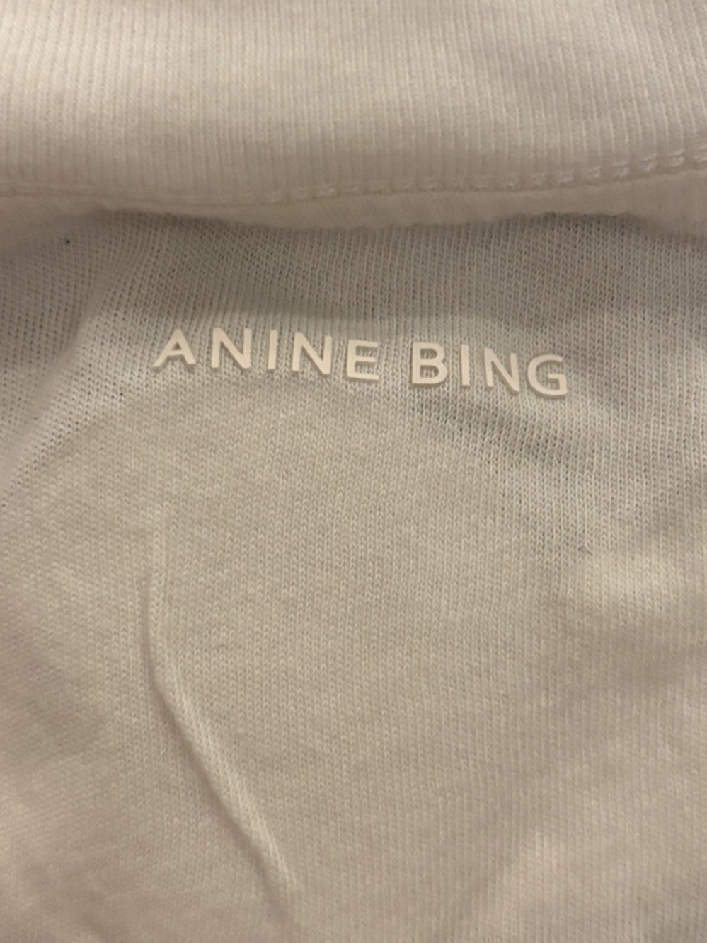 ANINE BING White Crewneck Carson Blur Tee with 'NEW YORK' - Picture 10 of 11